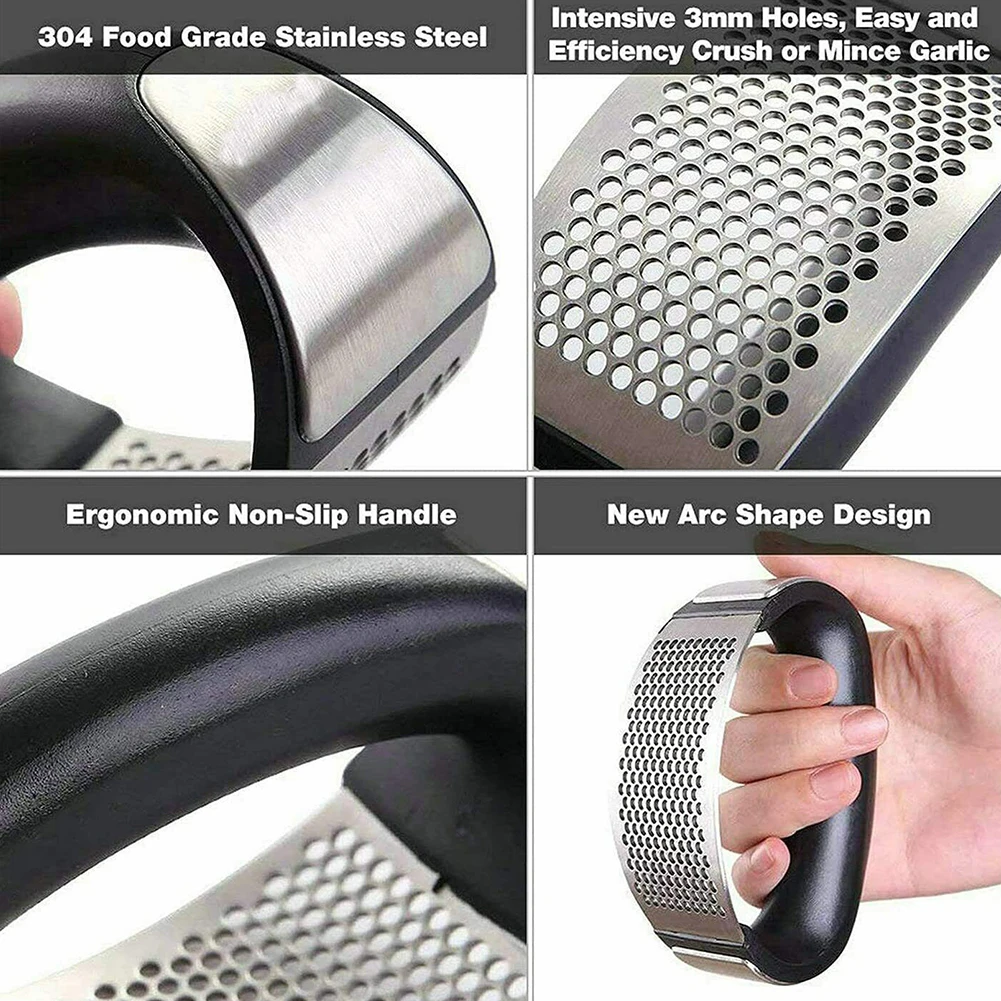 

Durable. Easy To Use. Stainless Steel Material Made Of High Quality Material Garlic Press Manual 1PC 70g Garlic