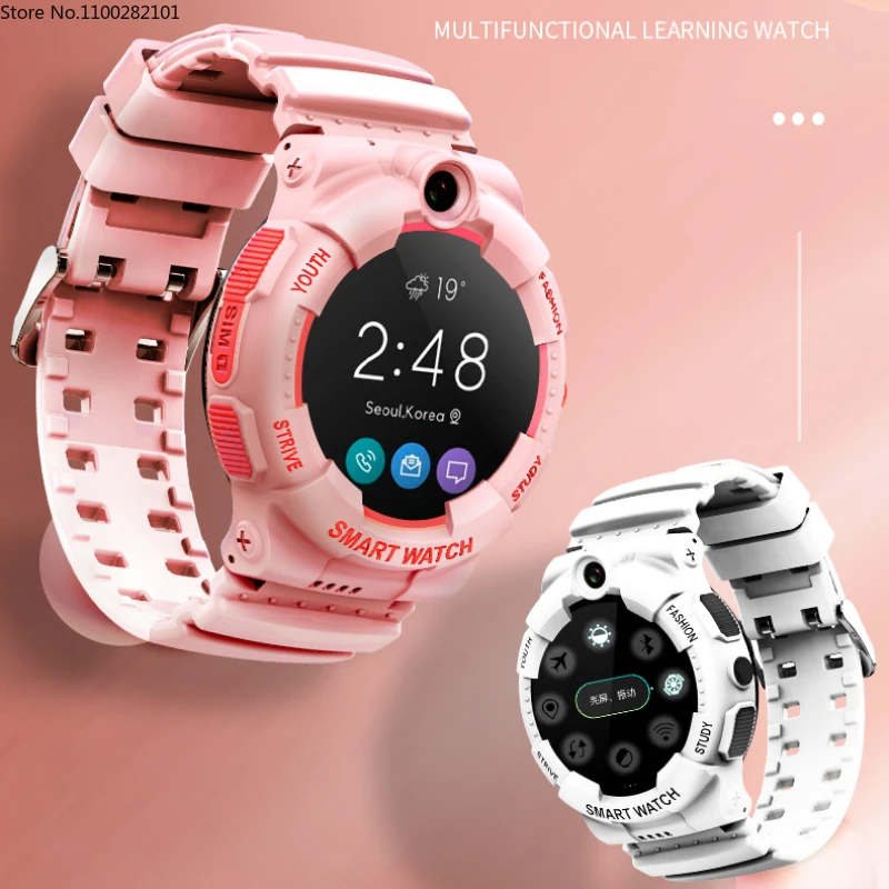 

New Student Smart Watch Deep Waterproof Design Phone Watch Silicone Wristband Card Can Be Inserted Precise Positioning Gift A