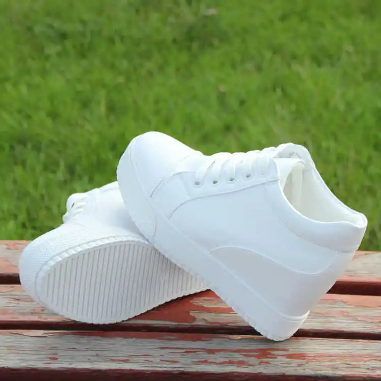 Hot White Hidden Wedge Heels sneakers Casual Shoes Woman high Platform Shoes Women's High heels wedges Shoes For