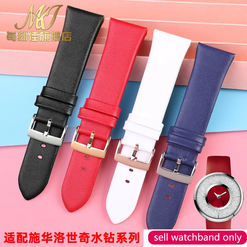 For Swarovski 1135989 5045371 Rhinestone Series Women's Genuine Leather Watch Band 18 20mm | Watchbands