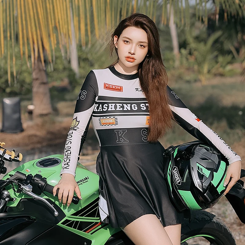 Женский купальник с топом и защитой 2024 купальный костюм Цельный Танкини женская