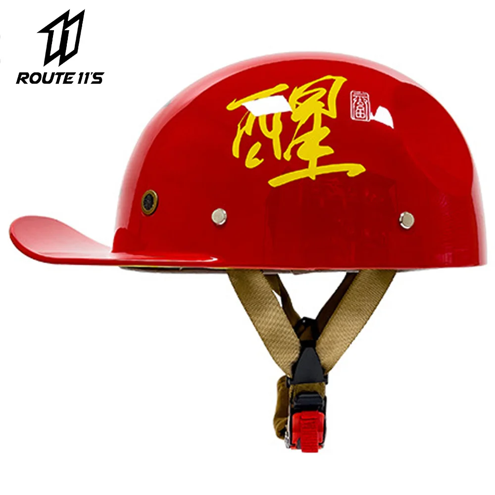 

Latest Motorcycle Helmet Baseball Cap Men Women Personality Cascos Para Moto Pattern Retro Vintage Biker Helmet Accessories