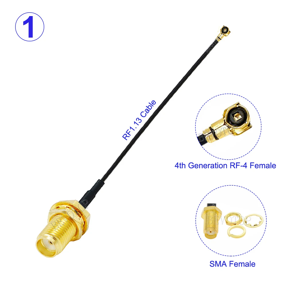 

Кабель RF113 SMA-IPEX4 BEVOTOP