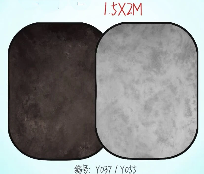 Фон для фотосъемки с двусторонней зеленой экранной тканью, складывающийся на две стороны, размером 1,4 на 2 метра, с узором в технике "красивая морока".