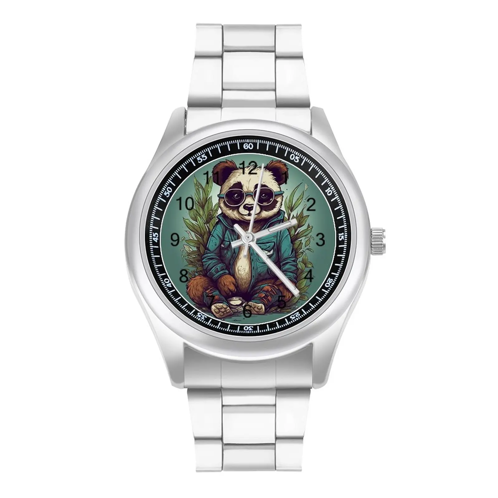

Panda Quartz Watch Cartoon Nature Style Steel Photo Wrist Watch Woman Travel Simple Good Quality Wristwatch