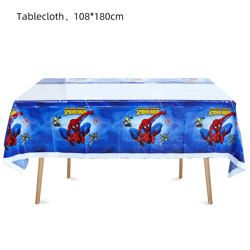 Disney Cartoon Spider-man Theme Plastic Tablecloths Superhero Baby Shower Birthday Decorations Disposable Tableware Table Cover
