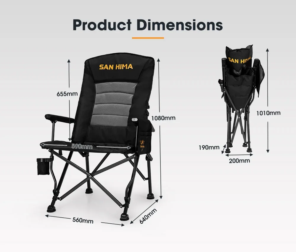 SAN HIMA простая установка портативный уличный удобный регулируемый складной стул