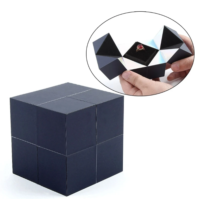 

Magical Changeable Jewelry Box Rotating Cube Box Ring Surprise Box for Proposal