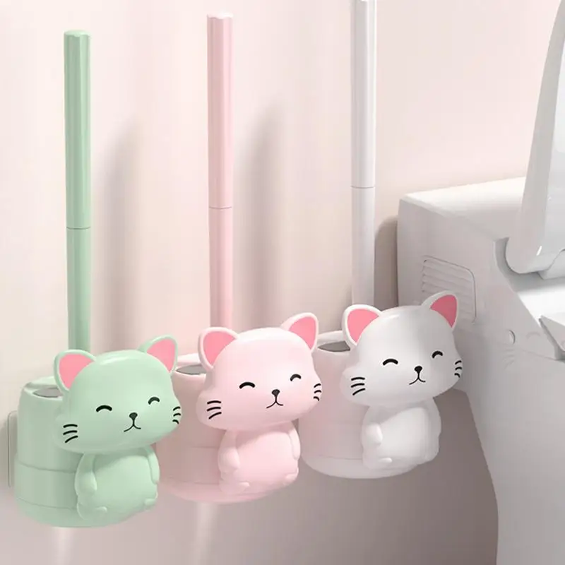 

Long Handle Toilet Brush Wall-Mounted Soft Bristle No Dead Angle Bathroom Cleaning No Dead Angle Sanitary Brush Wall-mounted