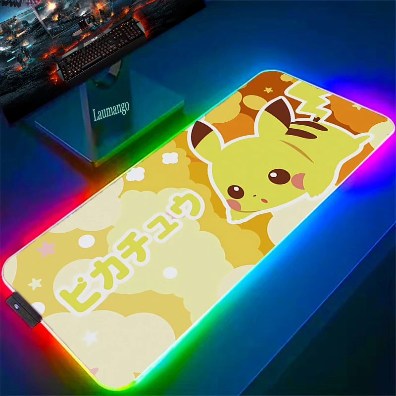 

Коврик для мыши с Rgb подсветкой, детский Настольный компьютер с аксессуары для геймеров, коврик для мыши, светящийся Настольный коврик, аним...