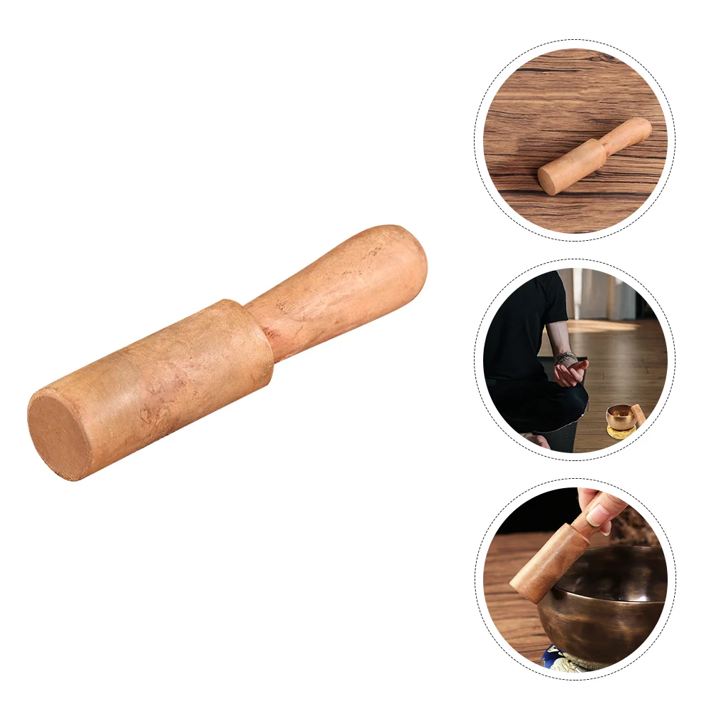 

4 Pcs Music Bowl Wooden Stick Singing Mallet Hand-made Sound Component