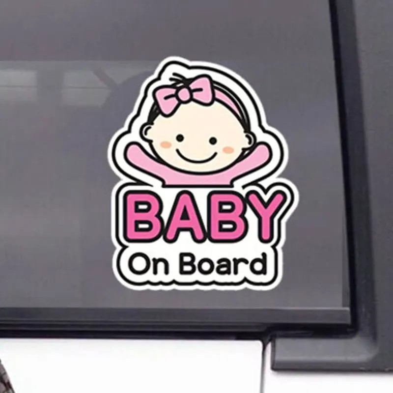 Привлекательные Мультяшные наклейки на автомобиль Малыш борту Стикеры для