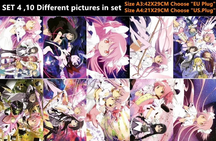 10 шт./партия аниме Puella Magi Madoka Magica Akemi постер наклейка открытка игрушка для фанатов