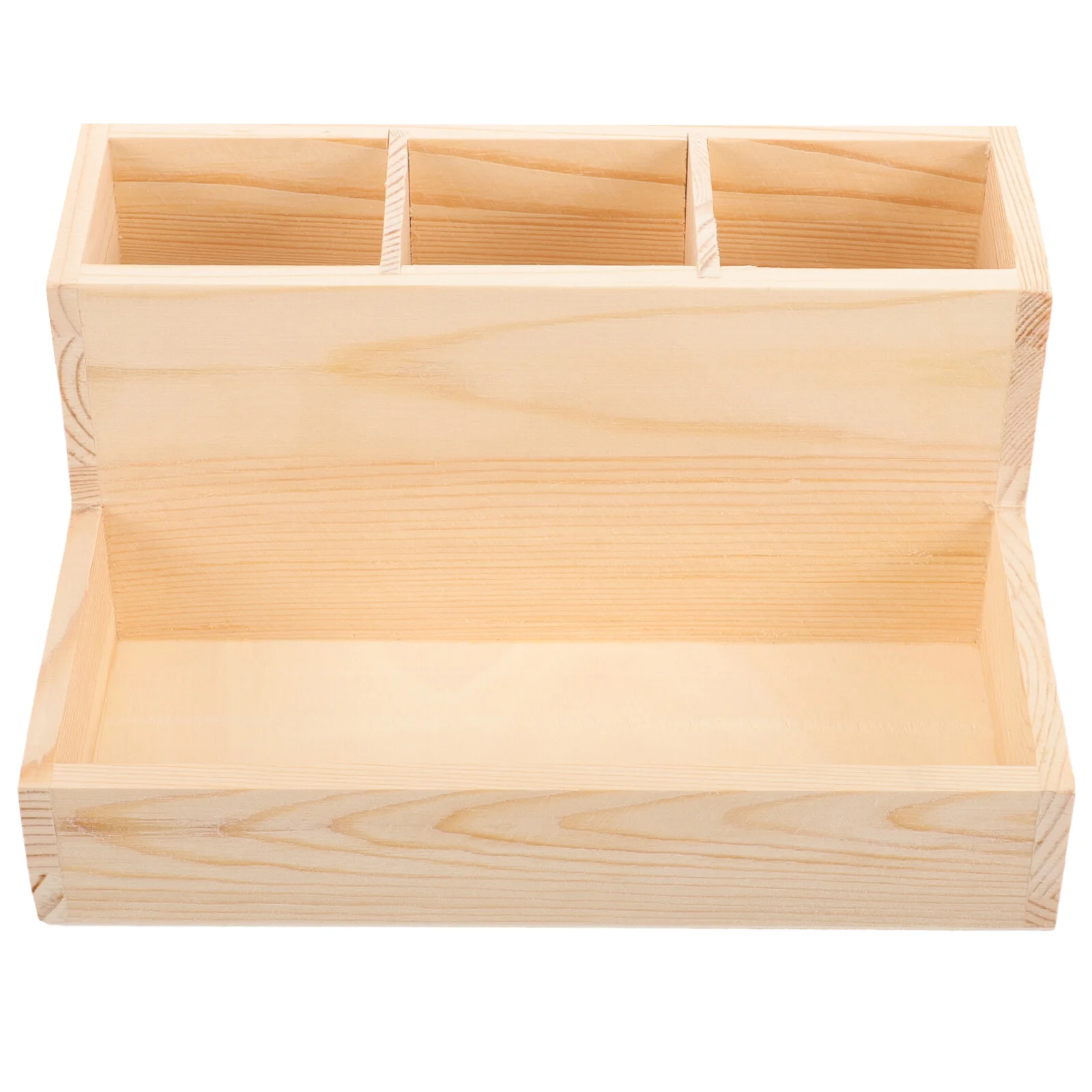 

Desk Top Organizer Cosmetics Makeup Brush Holder Wood Storage Organizers Wooden Nail Polish Small