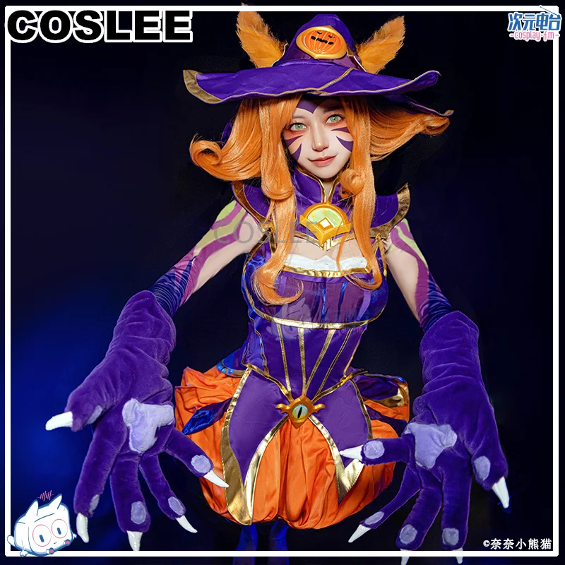 

COSLEE Игра LOL Neeko Косплей Костюм боевой костюм женское платье Хэллоуин
