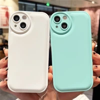 candy color soft silicone phone case for iphone 13 11 12 pro max xs max xr x 7 8 plus 13pro shockproof gasbag bumper back cover