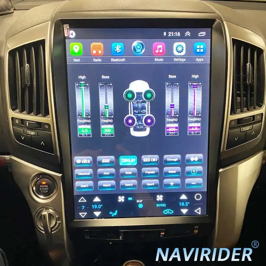Фото Автомобильный видеоплеер Android 14, экран, радио для Toyota Land Cruiser 200 LC200 2012-2008, IPS-экран, навигатор, мультимедиа, 15,6 дюйма №1