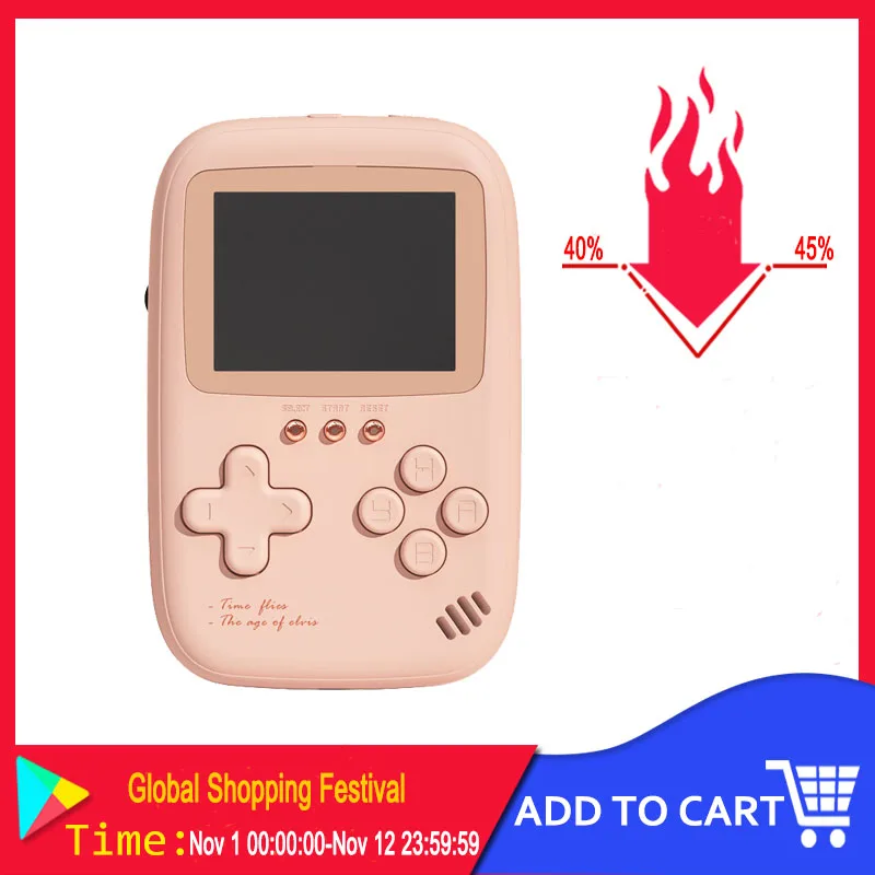 

Портативная игровая консоль в стиле ретро, 10000 мАч, 2,8 дюйма, портативное зарядное устройство, видеоигра, два выхода USB, портативная игровая м...