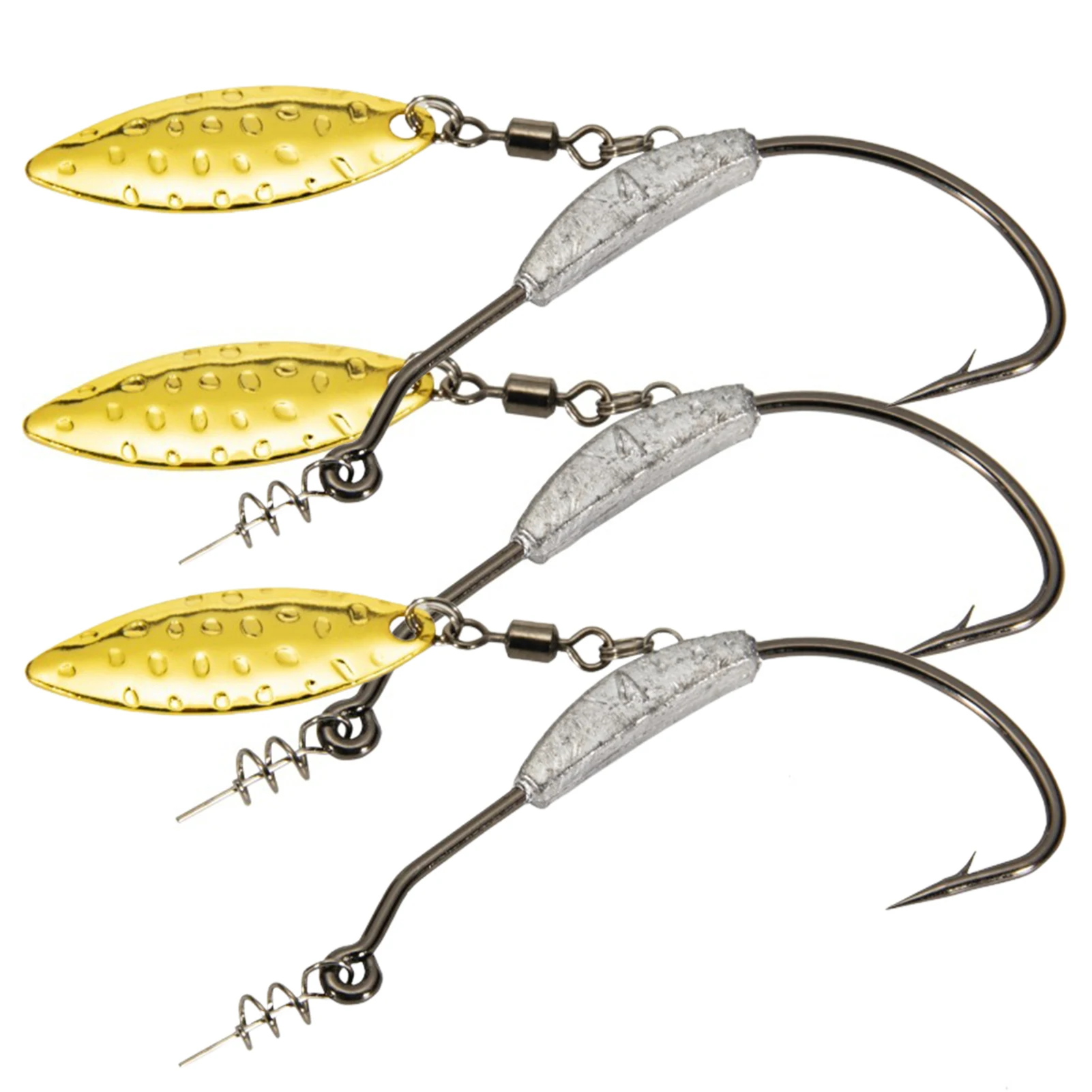 

Jig Heads For Fishing Under Spinner Jigs With Reflective Sequins Jig Hooks For Fishing With Willow Blade Sharp Fishing Hooks Jig