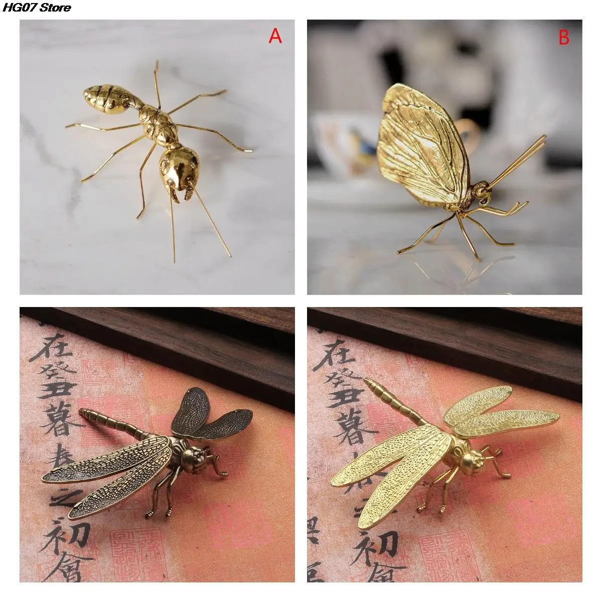 

Креативное декоративное животное, медная бабочка-муравей ручной работы, украшение для дома, современное искусство, аксессуары для украшения