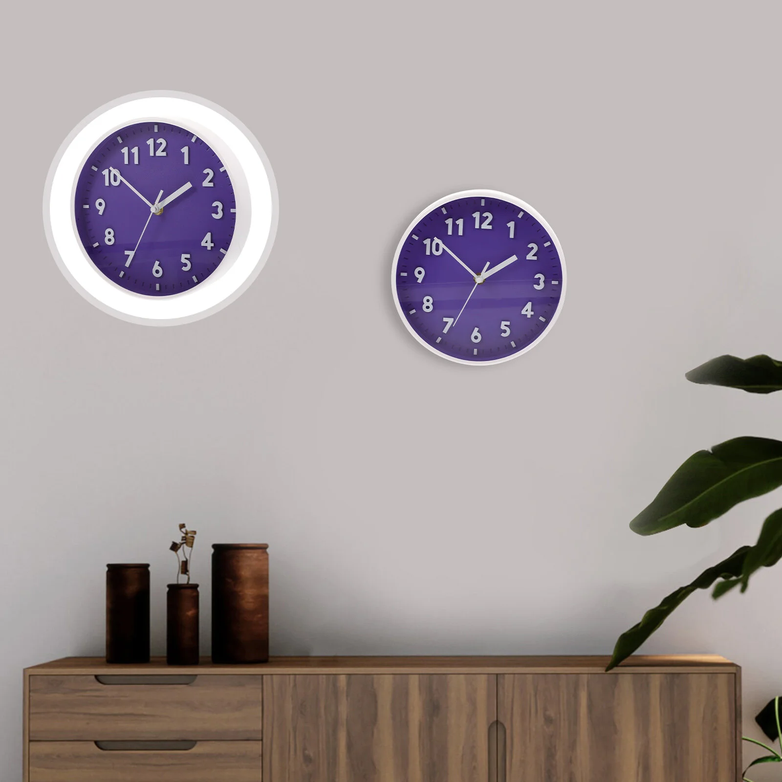 

Wall Clock Home Decor Convenient Household Analog Pantone Modern Style Delicate Plastic Office Decorative