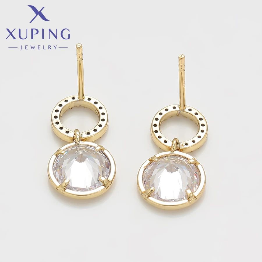 Женские серьги-гвоздики Xuping простые круглые золотого цвета аксессуары для