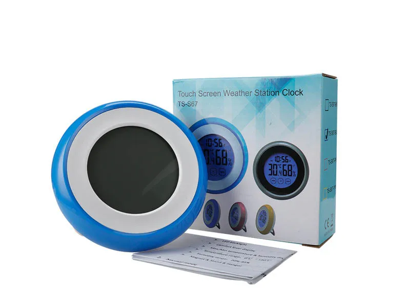 Измеритель температуры и влажности с сенсорным экраном Круглый домашний