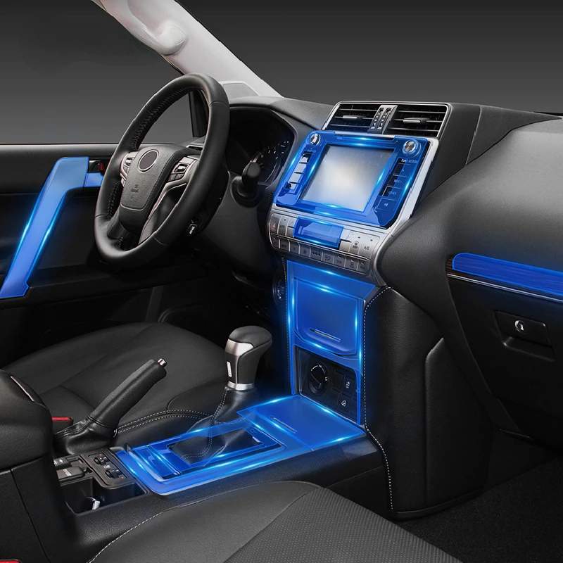 

Внутренняя центральная консоль автомобиля, невидимая автомобильная подставка, аксессуары для защиты от царапин, установка для Toyota Prado 2018-2020
