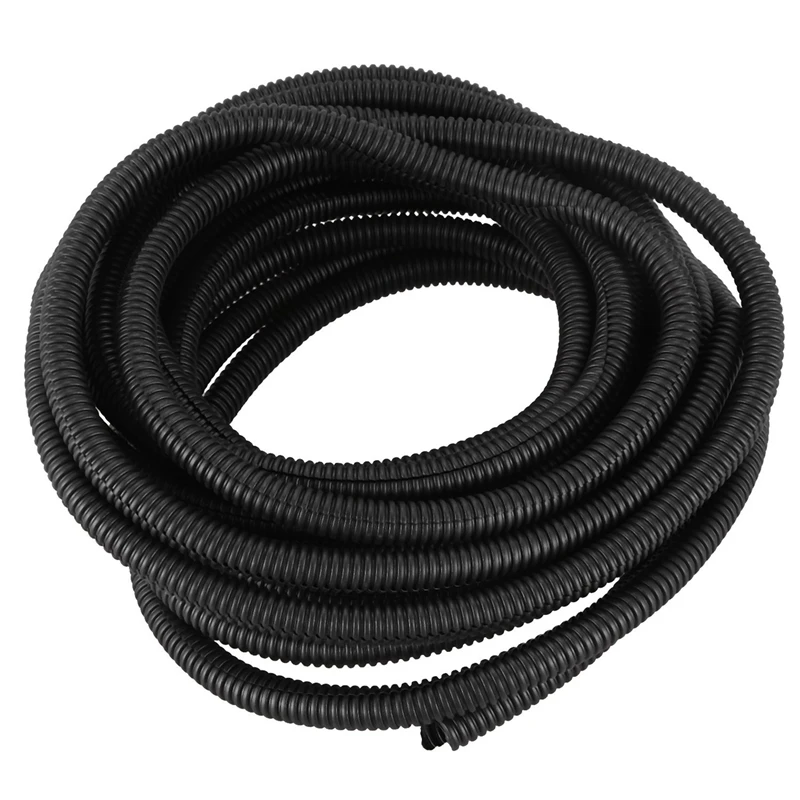 

JFBL Hot 5 Pcs 25 Ft Split Wire Loom Conduit Polyethylene Tubing Black Color Sleeve Tube