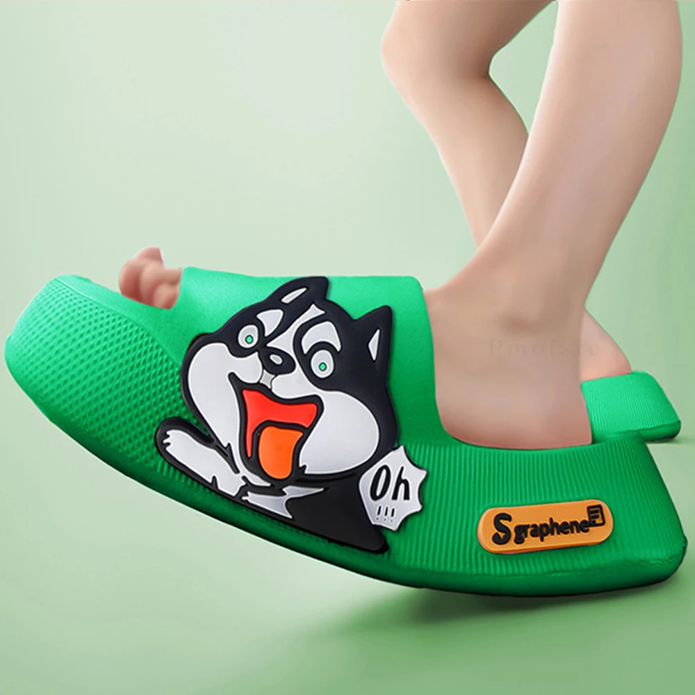 Women Slipper with Dog Platform Cute Soft Slippers for Home Female Slides Simple Fashion Summer Shoes Fun Non-Slip Outdoor Trend