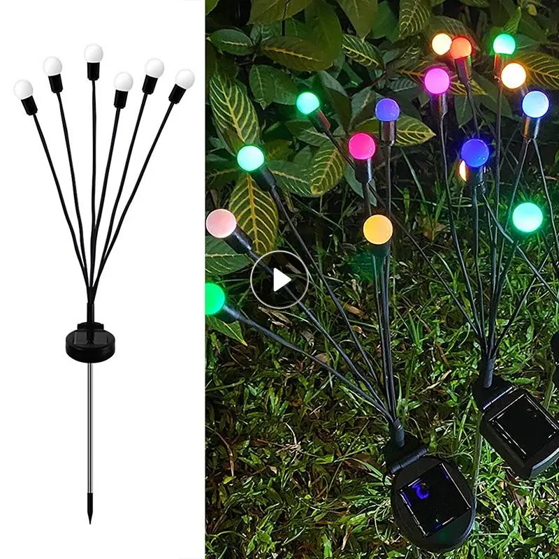 

Светлячок на солнечной батарее, s уличный светильник для сада, украшение для двора и сада, водонепроницаемая Напольная Лампа для газона