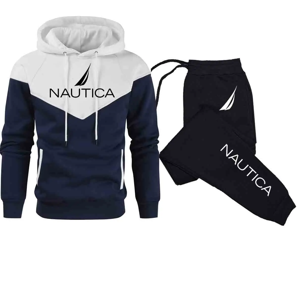

NAUTICA New Fashion Men's Tracksuit Hoodie Fitness Gym Wear Men's Running Suit Tracksuit Jogger Winter Tracksuit