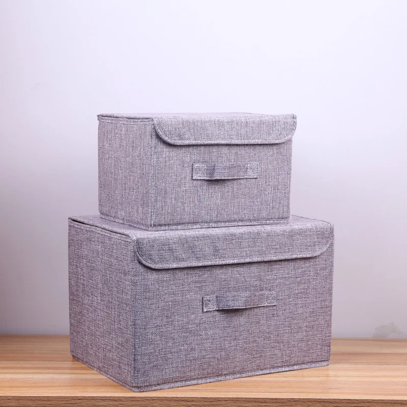 

Jul2804 Water-washed Fabric Storage Box Foldable Underwear Storage Box