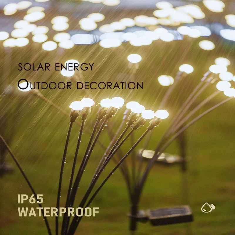 

2023Solar LED Light Outdoor Garden Decoration Landscape Lights Firework Firefly Lawn Lamps Country HouseTerraceBalconyDecorLamp