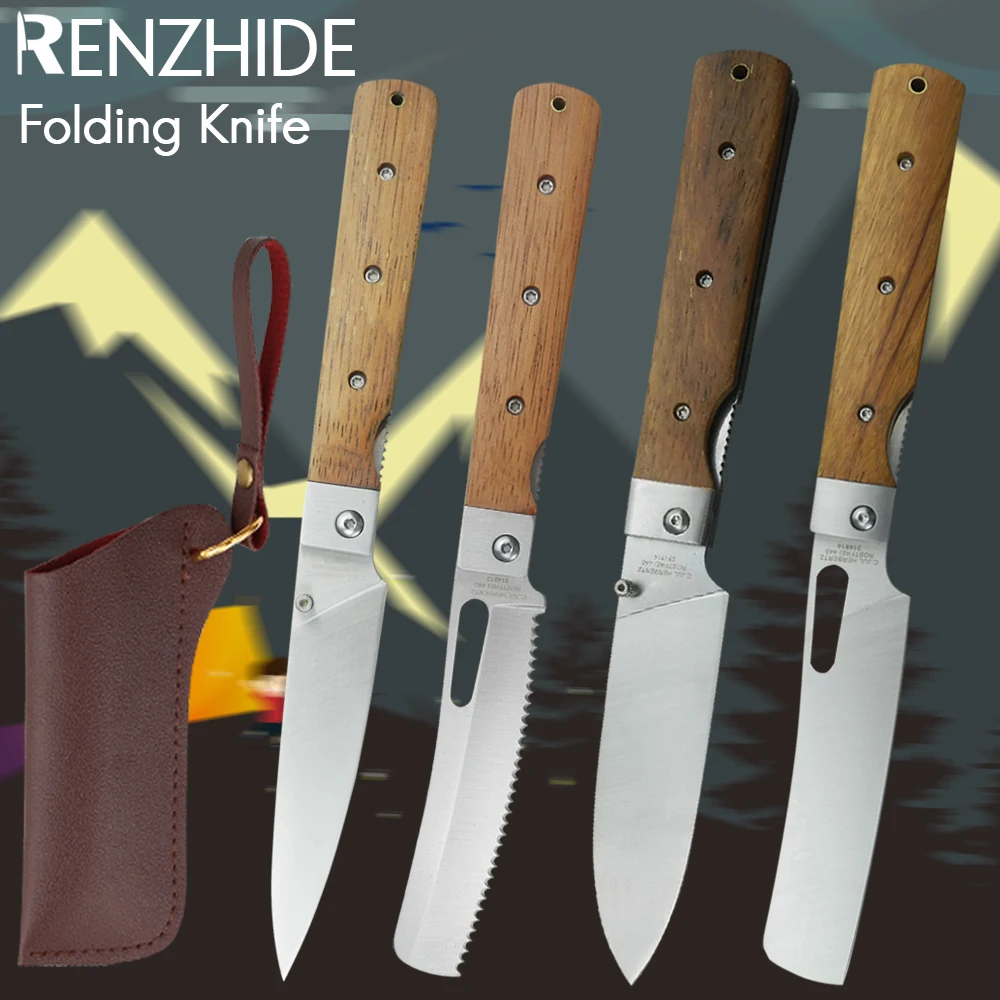 

RZD складной карманный нож из нержавеющей стали шеф-повара ножи для хлеба инструмент 440A Ультра Острый японский стиль Кемпинг Охота Выживание...