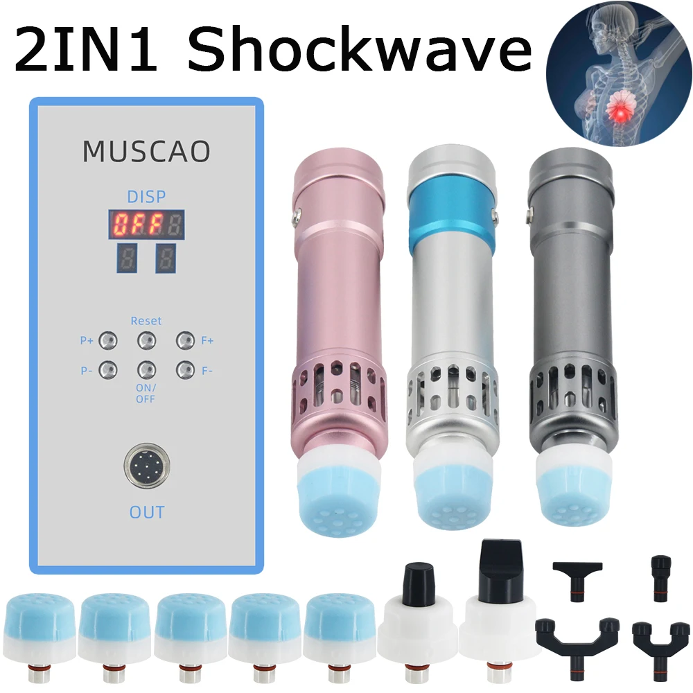 

New Portable Shockwave Devices For Erectile Dysfunction Professional 2in1 Shock Wave Therapy Machine Pain Body Relief Massager