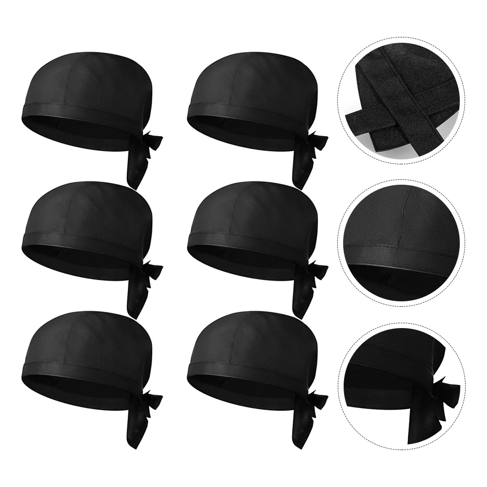 

6 Pcs Chef Hat Waiter Uniform Caps Restaurant Catering Cooking Hats Cotton Bandanas Men Woman Winter Coats Women
