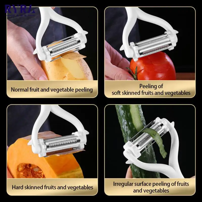 

3 In1 Vegetable Slicer Triple Fruit Rotating Peeler Kitchen Stainless Steel Paring Knife Potato Cutter House Gadgets And Tools