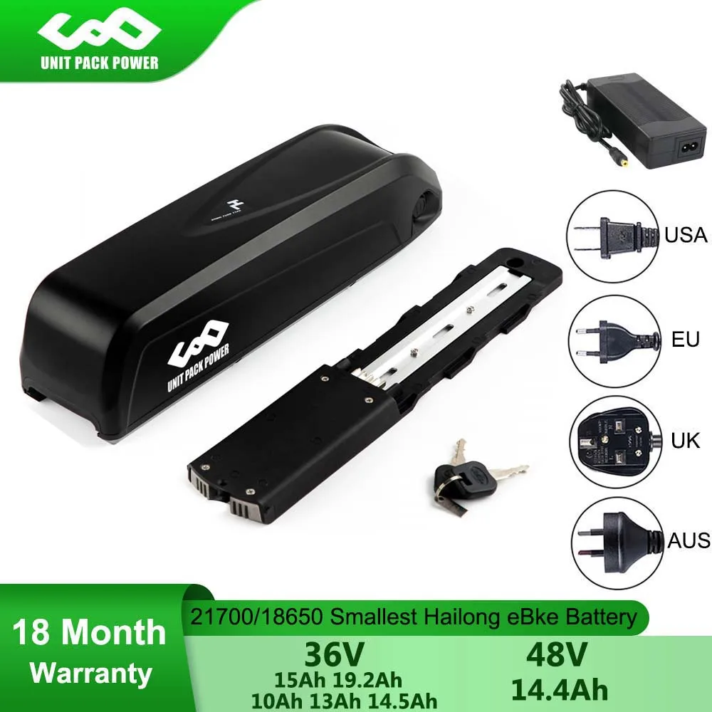 21700 Hailong eBike батарея 36V 19.2Ah 17.5Ah 14.5Ah 48V 14.4Ah для Bafang TSDZ2 1000W 750W 500W 350W электрический
