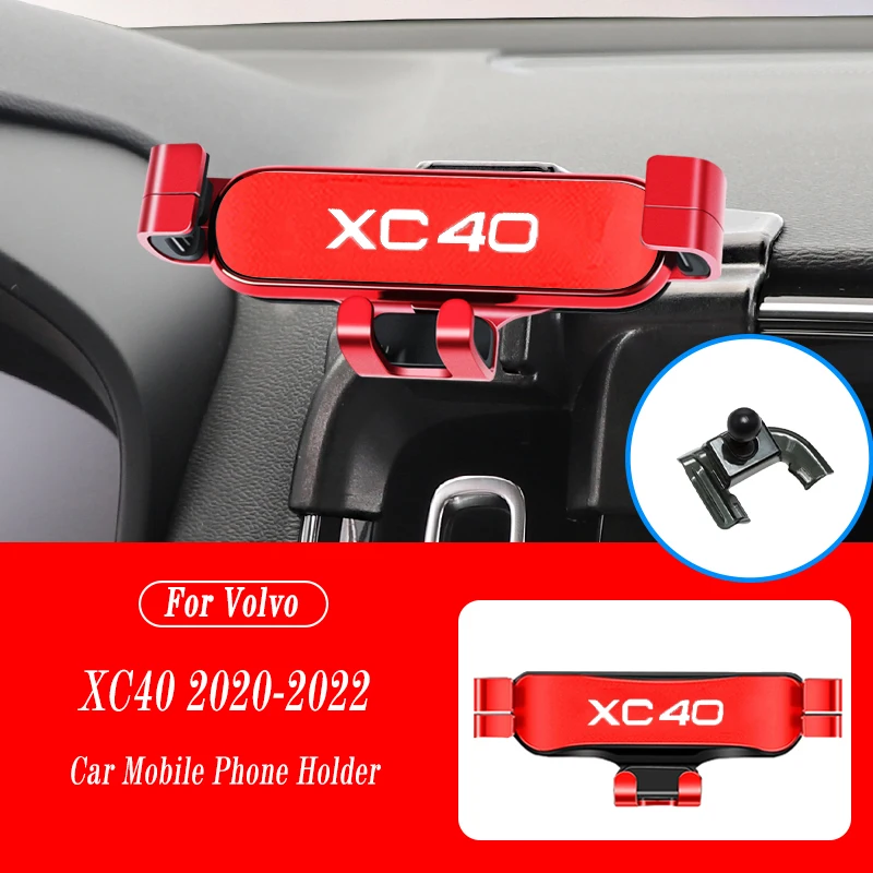 

Автомобильный держатель мобильного телефона для Volvo XC40 XC 40 2020-2022, крепления для вентиляционных отверстий, подставка, GPS, гравитационный навигационный кронштейн, автомобильные аксессуары