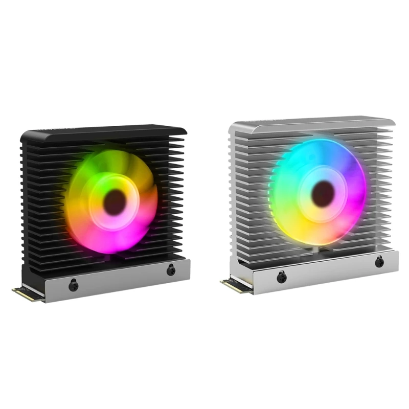 

2280 .2 Drive ARGB Heat Sink Radiator .2 SSD Cooler w/ Thermal Pad