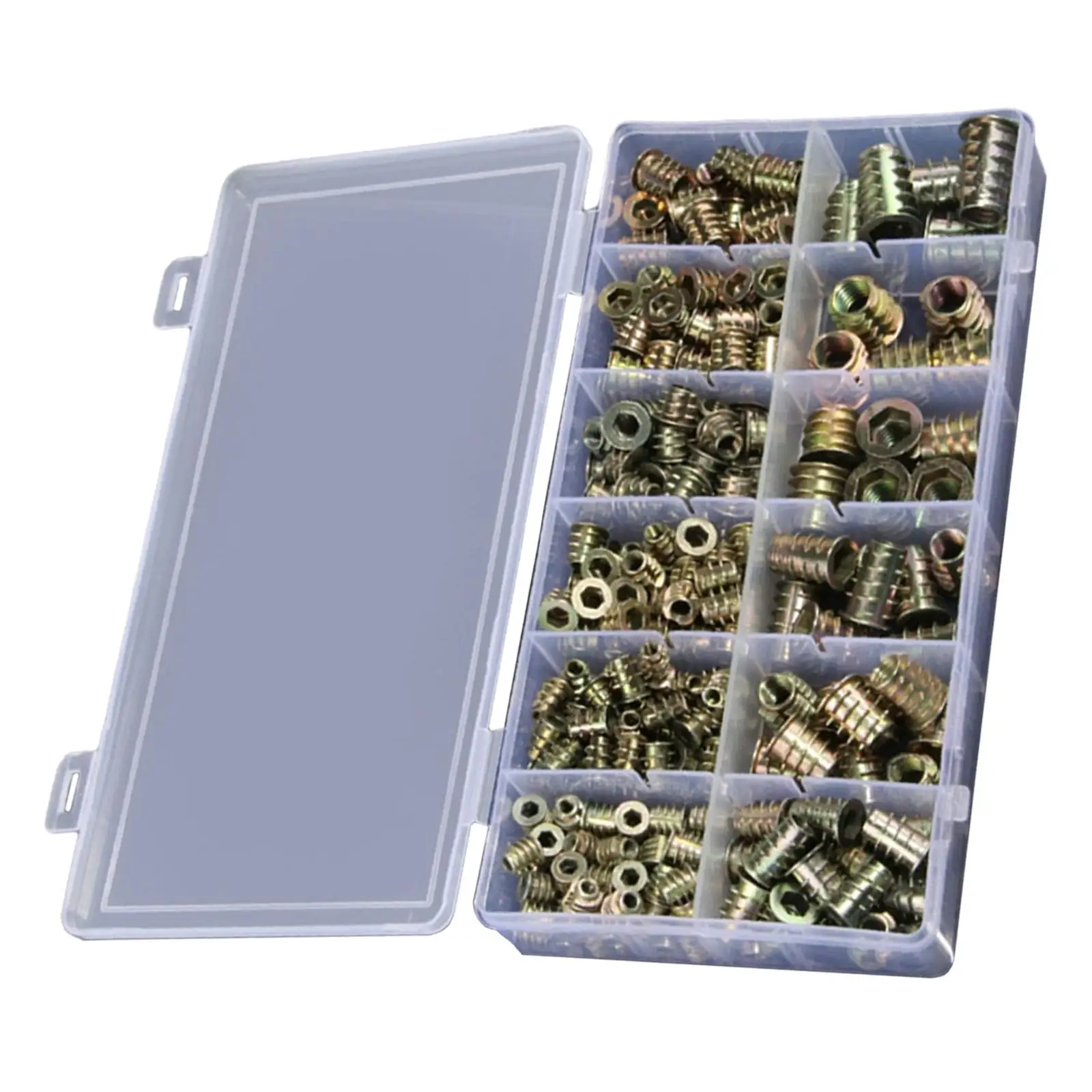 

273 Pieces Threaded Insert Nuts Threaded Insert Assortment Kit for Wood