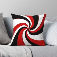 red black white twist design square pillowcase polyester velvet creative decorative throw pillow case bed cushion