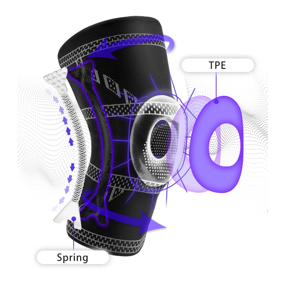 Veidoorn Boutique Knee Pad for Gym Crossfit Breathable Fabric Security Protection Running Knee Brace Support