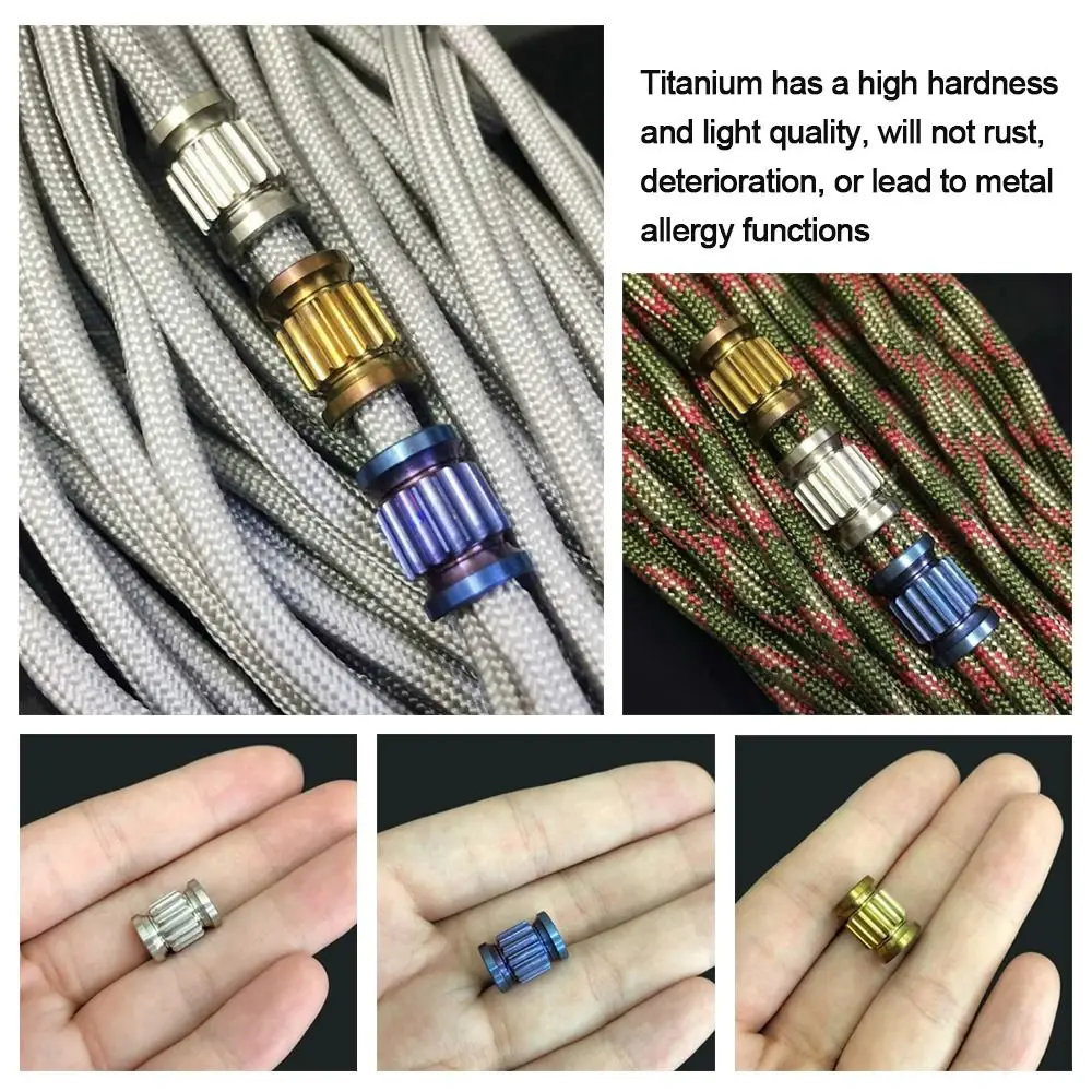 

quality Titanium Alloy Multi Tools Cylindrical Ropes Lanyard TC4 Knife Beads Camping EDC Gadgets Paracord Rope Pendant