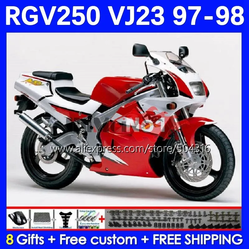 

Корпус для RGVT250 SAPC RGVT RGV 250 CC VJ23 97-98 42No.95 RGV-250 VJ 23 RGVT-250 RGV250 97 98 1997 1998 обтекатель красный глянцевый