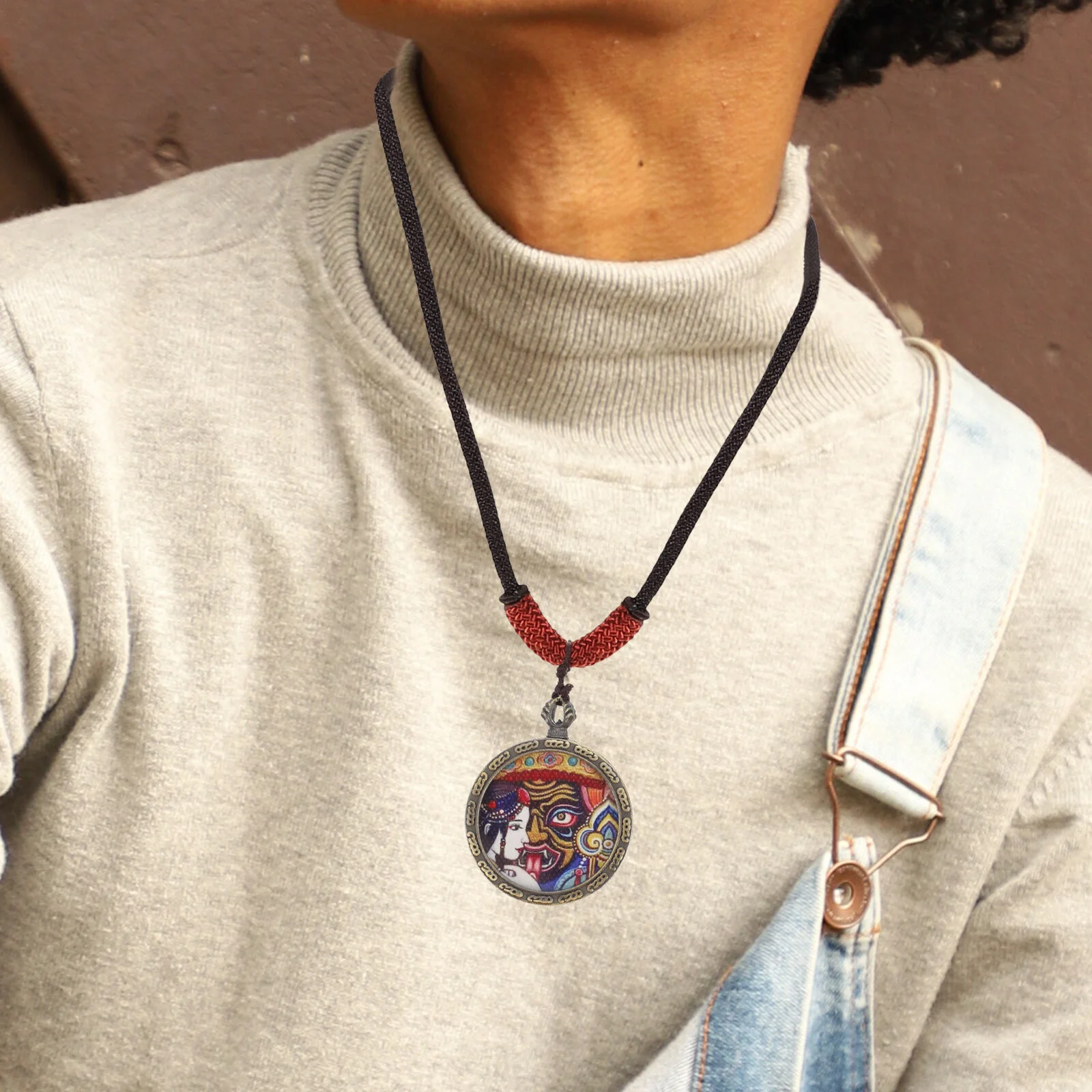 Ram Decorative Necklace Hanging Charm Men's Necklaces Simple Retro Pendant Acrylic Clavicle Huang Chinese