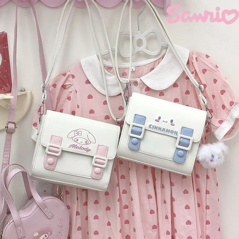 

Sanrio Kuromi Cinnamoroll My Melody детская квадратная сумка через плечо, милая сумка через плечо для девочек, Повседневная модная Кошелек для монет, подарок на день рождения