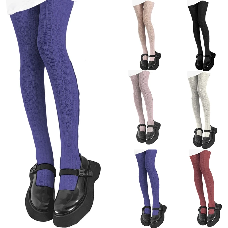 

Женские готические сетчатые кружевные колготки в полоску