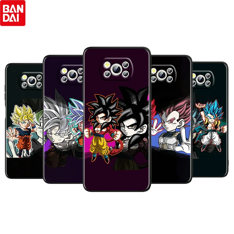 

Dragon Ball LOGO Son Goku For Xiaomi Poco M4 X3 F3 GT NFC M3 C3 M2 F2 F1 X2 Pro Mi Mix3 TPU Soft Silicone Black Phone Case Cover